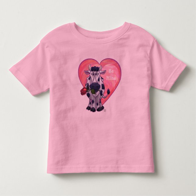 Camiseta De Bebé El día de San Valentín de vaca (Anverso)