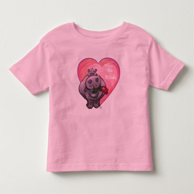 Camiseta De Bebé El día de San Valentín del Hippopotamus (Anverso)