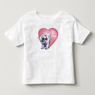 Camiseta De Bebé El día de San Valentín del oso polar