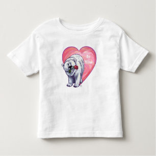 Camiseta De Bebé El día de San Valentín del oso polar