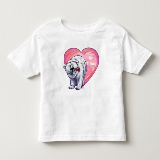 Camiseta De Bebé El día de San Valentín del oso polar (Anverso)