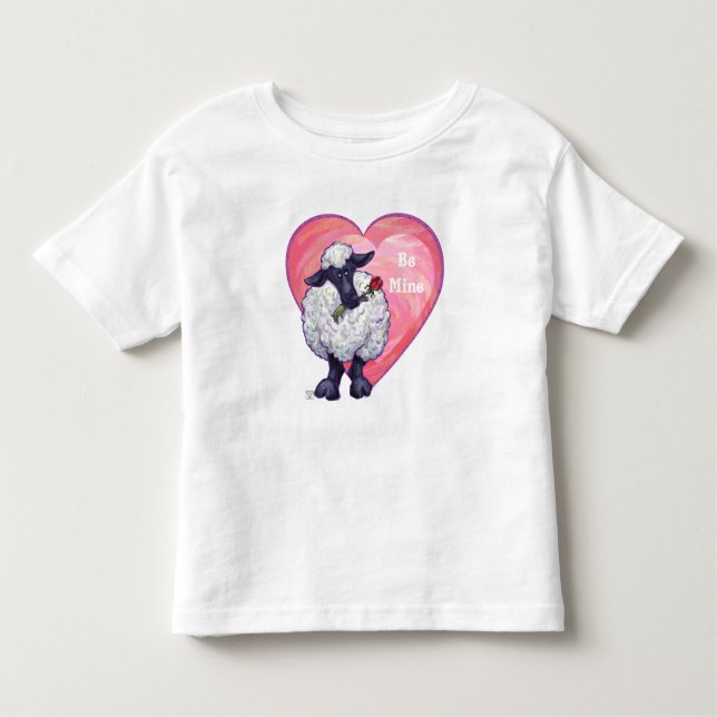 Camiseta De Bebé El día de San Valentín ovino (Anverso)