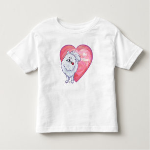 Camiseta De Bebé El día de San Valentín Pomerania Blanca