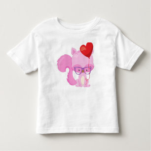 Camiseta De Bebé El día de San Valentín Squirrel, ardilla rosa, gaf