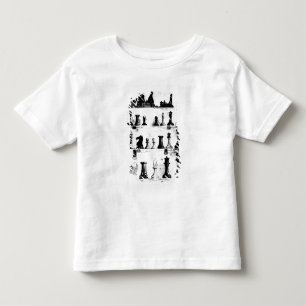 Camiseta De Bebé El dibujo de la patente de las piezas de ajedrez