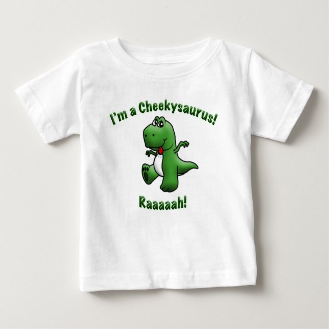 Camiseta De Bebé El dinosaurio lindo es un Cheekysaurus (Anverso)