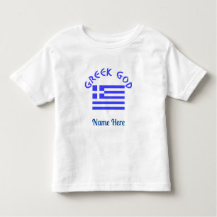 Camiseta De Bebé El Dios griego y la bandera de Grecia personalizad
