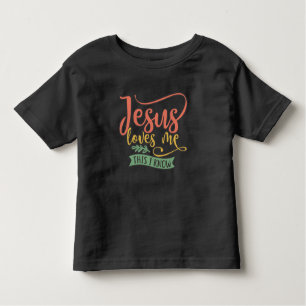 Camiseta De Bebé El Diseño Cristiano Jesús Me Ama. Esto lo sé