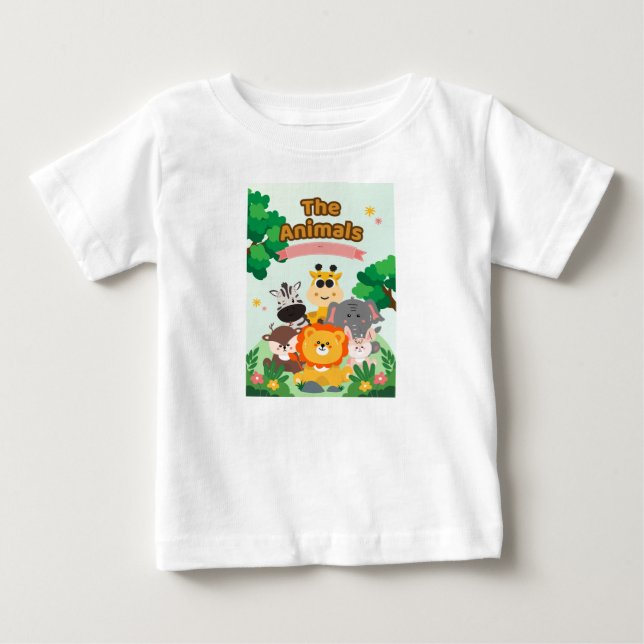Camiseta De Bebé El diseño de animales romántico para niños  (Anverso)