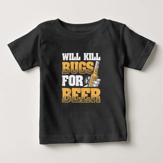 Camiseta De Bebé El Diseño De Exterminador Gracioso Acabará Con Los (Anverso)