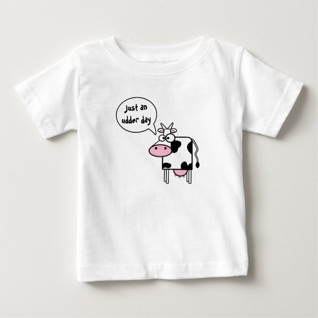 Camiseta De Bebé El divertido día de la vaca de la Personalizado (Anverso)