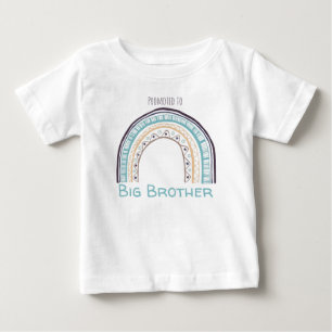 Camiseta De Bebé El dulce y colorido arcoiris hermano mayor revelar