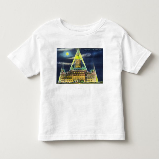 Camiseta De Bebé El edificio del capitolio del estado en la noche (Anverso)