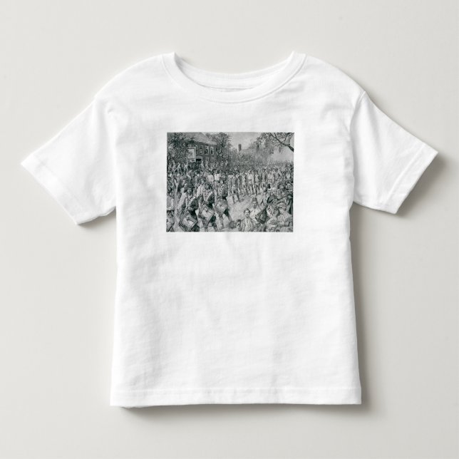 Camiseta De Bebé El ejército continental que marcha abajo del viejo (Anverso)