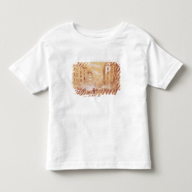 Camiseta De Bebé El ejército que ataca una barricada en ruda (Anverso)