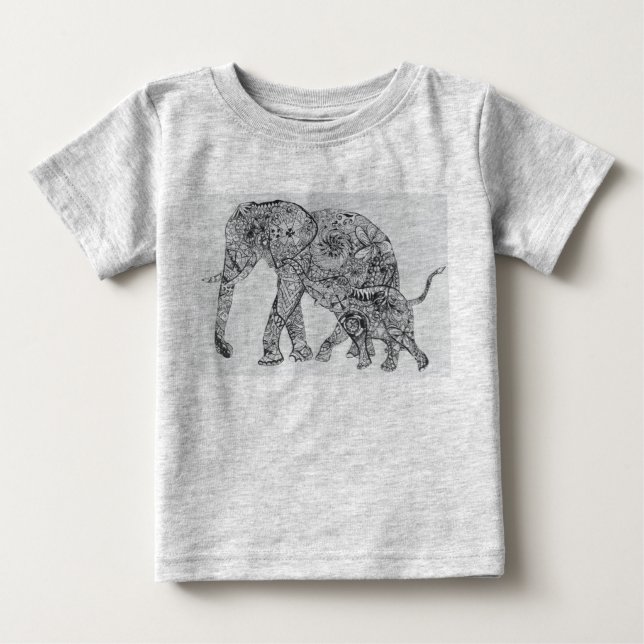 Camiseta De Bebé ¡el elefante es el mejor!! (Anverso)