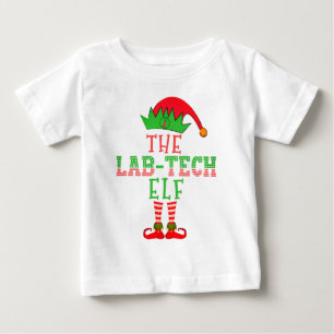 Camiseta De Bebé El Elfo Técnico de Laboratorio Navidad Familia Par