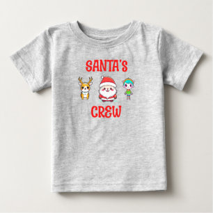Camiseta De Bebé El equipo de Santa estilo Kawaii