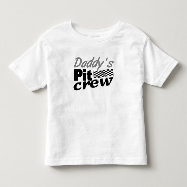 Camiseta De Bebé El equipo en boxes del papá (Anverso)