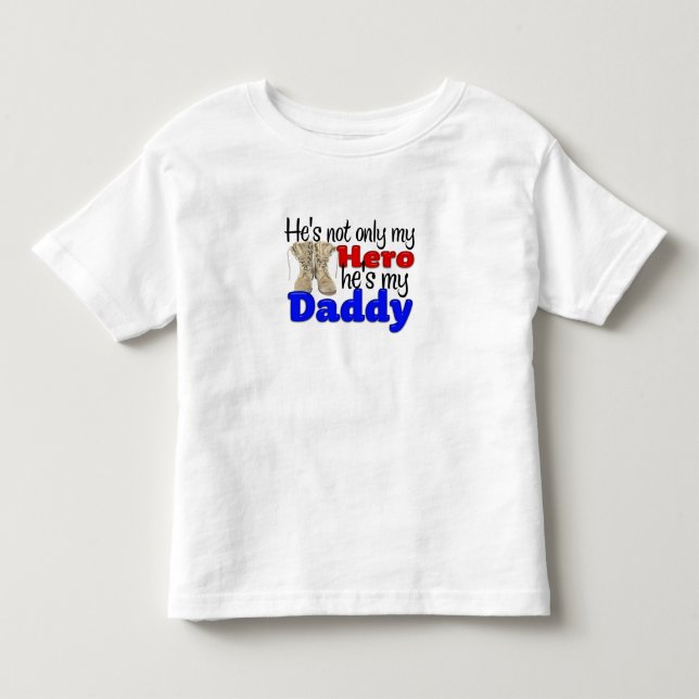 Camiseta De Bebé Él es mi héroe y mi papá (Anverso)
