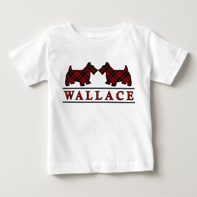 Camiseta De Bebé El escocés de Wallace del clan persigue el tartán (Anverso)