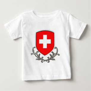 Camiseta De Bebé El escudo suizo embroma la manga de LG