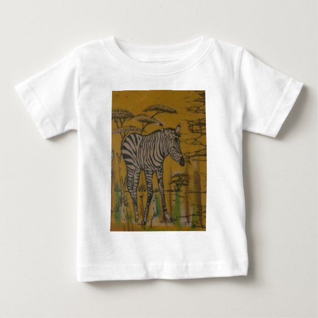 Camiseta De Bebé El Espíritu Serengeti: Zebra Grazing en Mara (Anverso)