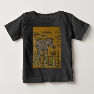 Camiseta De Bebé El Espíritu Serengeti: Zebra Grazing en Mara