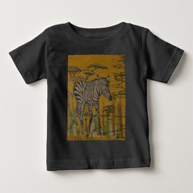 Camiseta De Bebé El Espíritu Serengeti: Zebra Grazing en Mara (Anverso)
