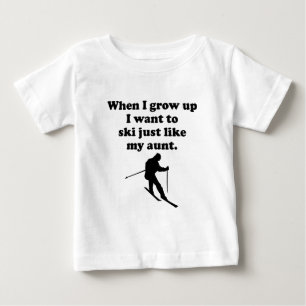Camiseta De Bebé El esquí tiene gusto de mi tía