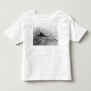 Camiseta De Bebé El esquimal en el barco hecho con las pieles llam