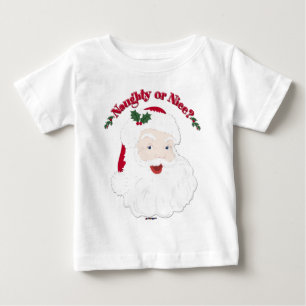 Camiseta De Bebé ¿El estilo vintage Santa Naughty o Niza?