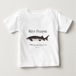 Camiseta De Bebé El esturión blanco tituló artículos