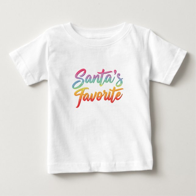 Camiseta De Bebé El favorito de Santa María (Anverso)