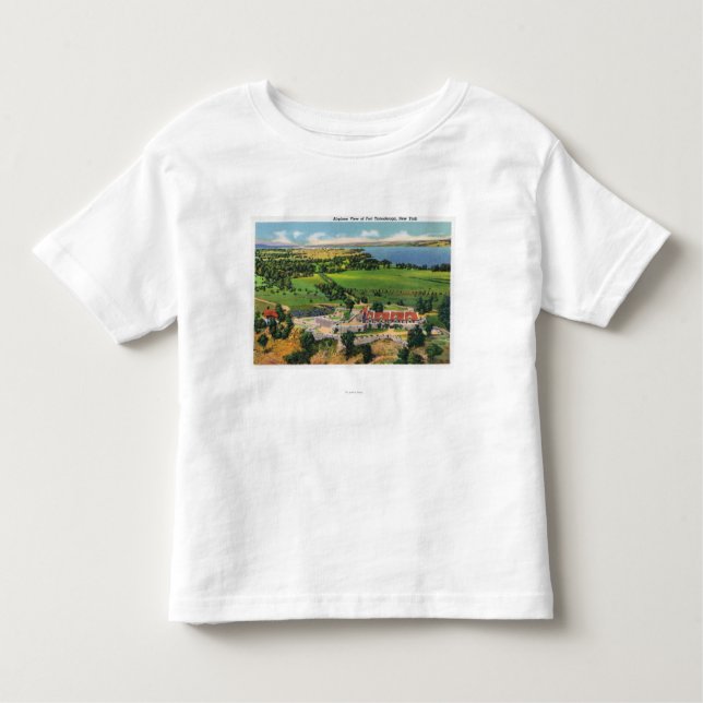 Camiseta De Bebé El fuerte, lago Champlain en distancia (Anverso)