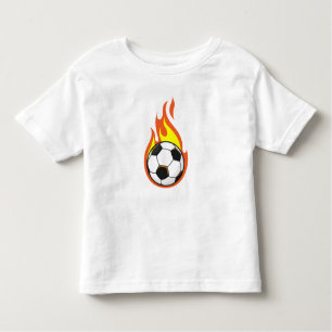 Camiseta De Bebé El fútbol en llamas