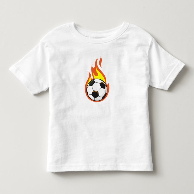 Camiseta De Bebé El fútbol en llamas (Anverso)