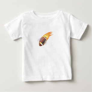 Camiseta De Bebé El Fútbol en Llamas -