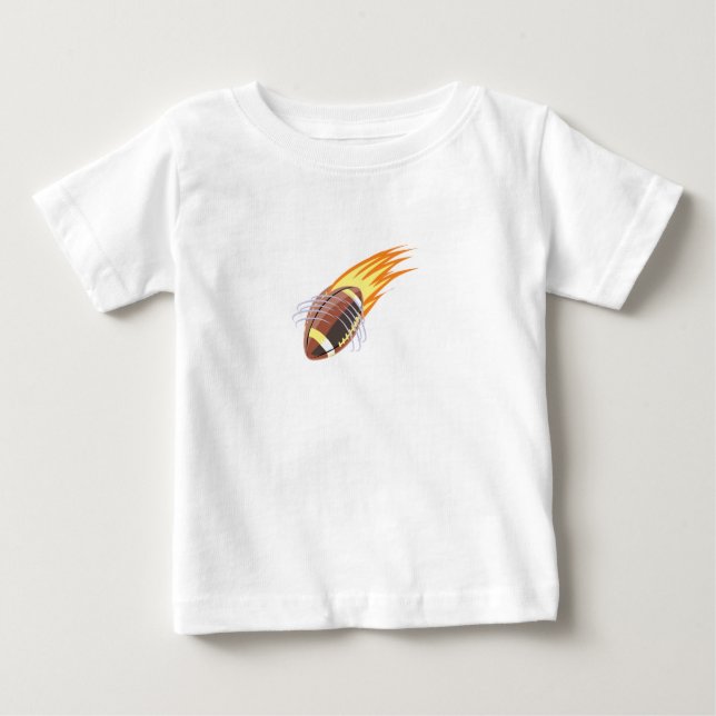 Camiseta De Bebé El Fútbol en Llamas - (Anverso)