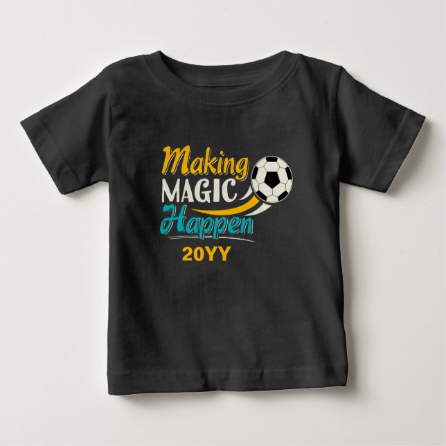 Camiseta De Bebé El fútbol hace que la magia suceda (Anverso)