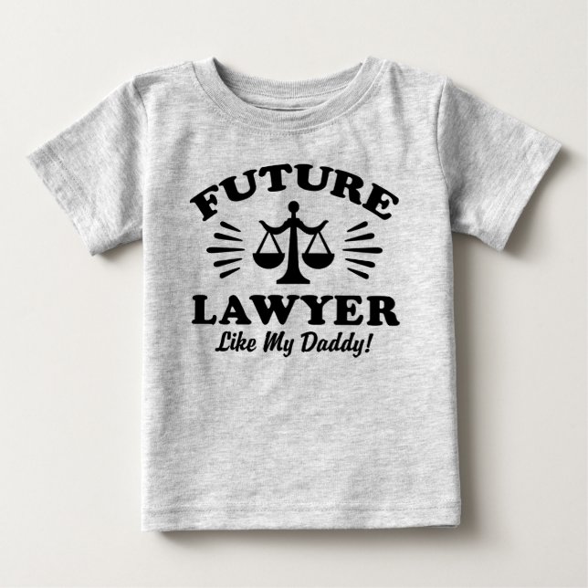 Camiseta De Bebé El futuro abogado como mi papá (Anverso)