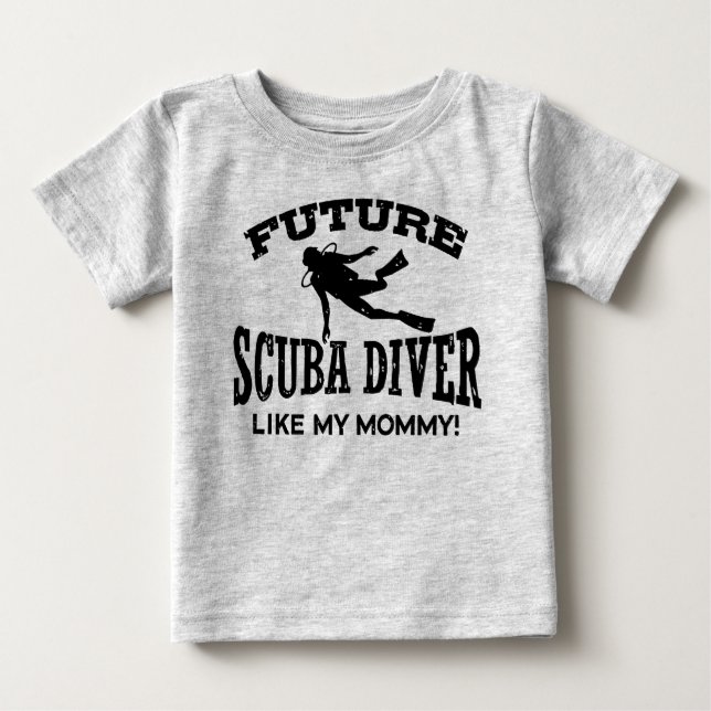 Camiseta De Bebé El futuro buceador de Scuba como mi mamá (Anverso)
