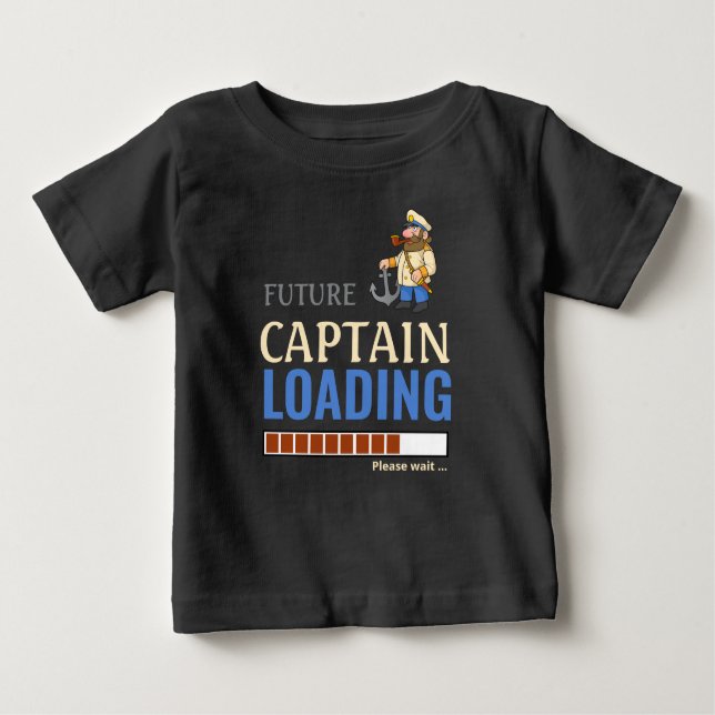Camiseta De Bebé El futuro capitán cargando un chico divertido y pe (Anverso)