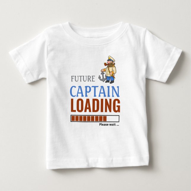Camiseta De Bebé El futuro capitán cargando un chico divertido y pe (Anverso)