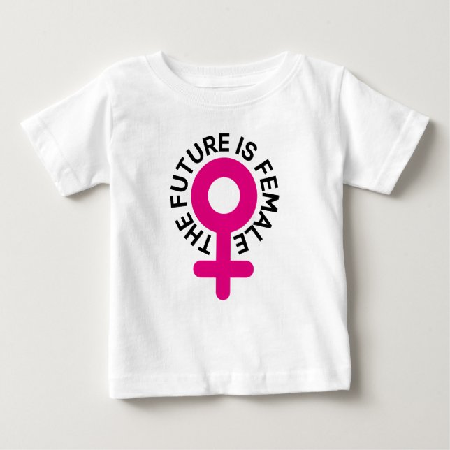 Camiseta De Bebé El futuro es femenino (Anverso)