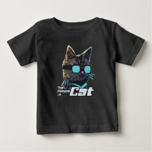 Camiseta De Bebé El futuro es gato