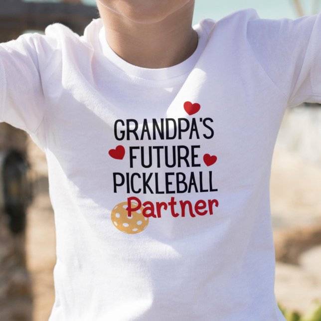 Camiseta De Bebé El futuro nieto del abuelo como socio de pelotas (Subido por el creador)
