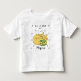 Camiseta De Bebé El gato dice que se persiguen abrazos virtuales