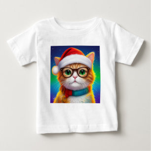 Camiseta De Bebé El gato Navidad Santa Claus-68265