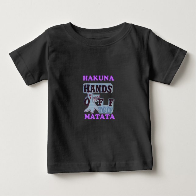 Camiseta De Bebé El GIF Hakuna Matata deja la cara graciosa de Boo (Anverso)